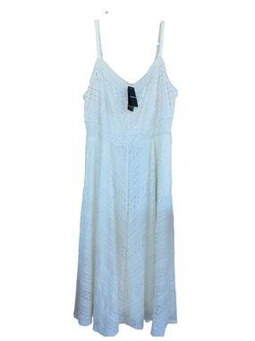 Torrid Cream Lace  Midi Skater Dress